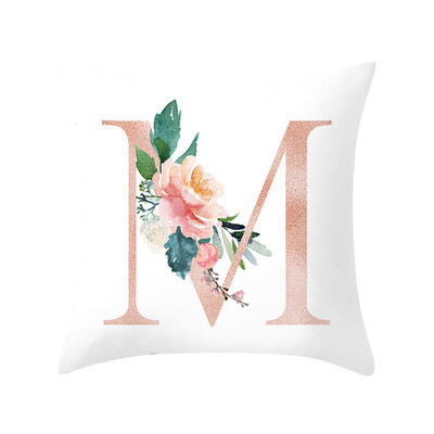 

Siaonvr Letter Pillow Alphabet Cushion Cover for Sofa Home Decoration Flower Pillowcase