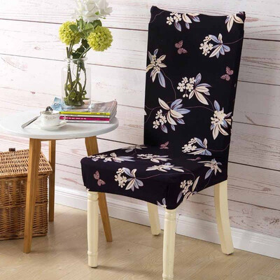 

Spandex Elastic Flower Printing Chair Covers Four Seasons Home Chair Cover Anti-dirty Dining Chair Cover Case for Banquet Party