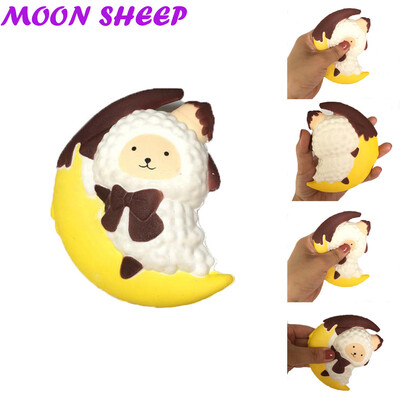 

Siaonvr Cartoon Moon Sheep Stress Reliever Soft Yogurt Scented Slow Rising Toys