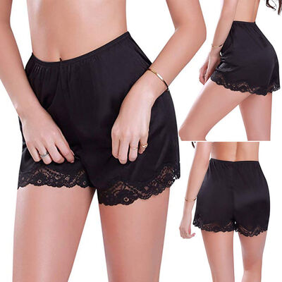 

Women Anti-Static Slip Pettipants Loose Satin Bloomers Panties Short Lingerie