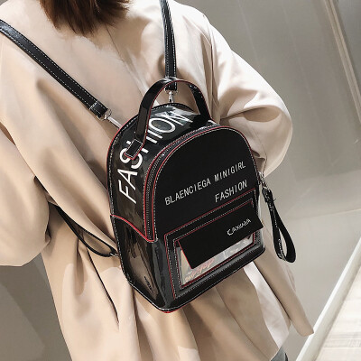 

Bag female Korean version of high school patent leather fashion backpack student ins trend college wind girl large capacity backpack