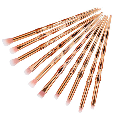 

〖Follure〗New Arrival 10Pc Mermaid Foundation Eyeshadow Contour Eye Lip Makeup Brushes Set