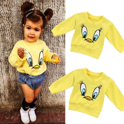 

Sweet Toddler Kids Baby Girls Boys Casual Cartoon Top T-shirt Sweatshirts 6M-5T