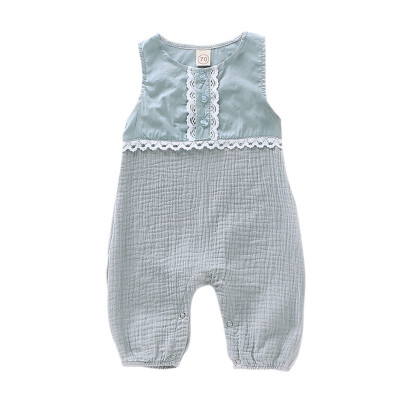 

New Born Baby Clothes Solid Color Sleeveless Romper Cotton Jumpsuit Clothes Baby Girl Clothes Baby Girl Romper kid clothes