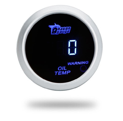 

Digital Oil Temp Temperature Meter Gauge with Sensor for Auto Car 52mm 2in LCD 40150 Celsius Degree Warning Light Silver