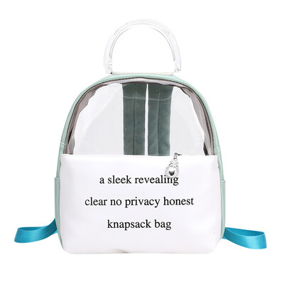 

Tailored Women Letter Transparent Travel Backpack Quality Fashion School Backpack