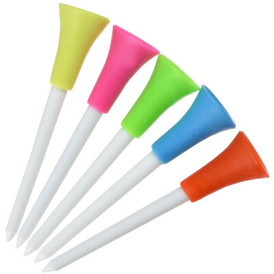 

30pcslot Multi Color Plastic Golf Tees Rubber 83mm Cushion Top Golf Tee Golfer Training Accessories