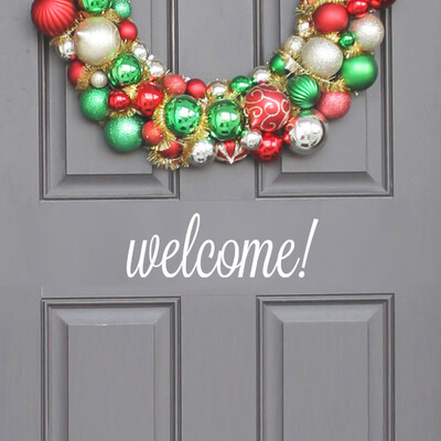 

Toponeto Welcome Home Decor Wall Sticker Decal Bedroom Door Vinyl Art Mural