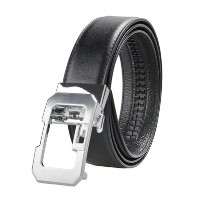 

BPSTAR Belt Mens Automatic Buckle Genuine Leather Mens Ratchet Belt Business Series Mens Real Belt for Pants