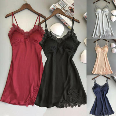 

Sexy Lingerie Women Silk Lace Robe Dress Babydoll Nightdress Nightgown Sleepwear