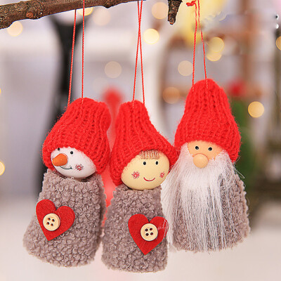 

〖Follure〗Christmas Creative Old Man Doll Small Hanging White Pine Cone Doll Hanging 3 Pie