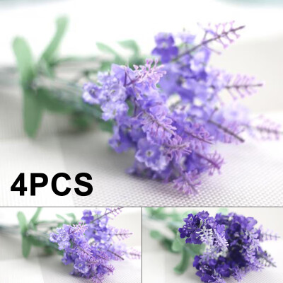 

10 Heads Artificial Lavender Flower Leaves Bouquet Home Wedding Garden Decor Pro