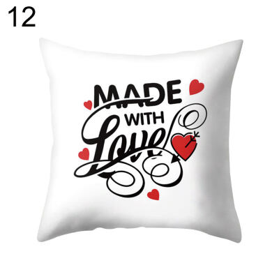 

Romantic Love Heart Letter Pillow Case Cushion Cover Sofa Bed Car Office Decor