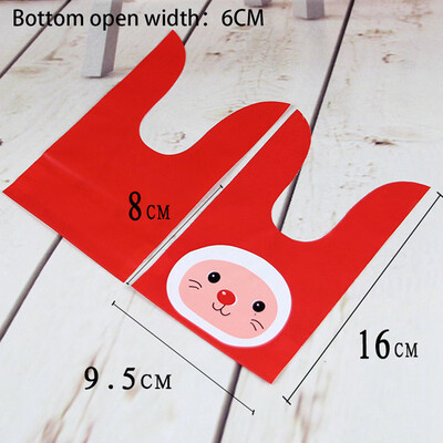 

50 Pieces Candy Bags Candy Bags Bunny Shape Treat Bags Rabbit Ear Plastic Biscuit Packaging Bag Cookie Bags