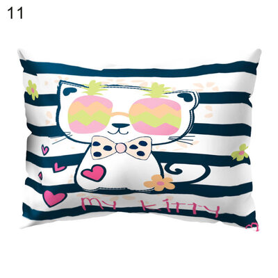 

Cute Cartoon Cat Printed Cushion Cover Throw Pillow Case Home Sofa Car Bed Decor