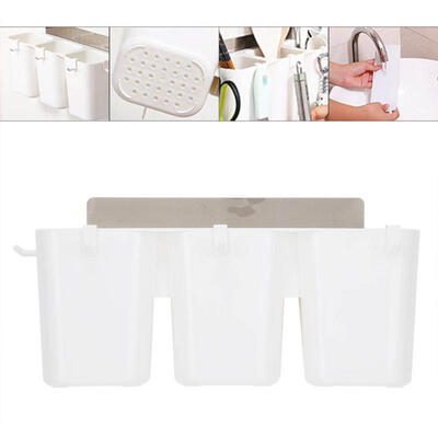 

Greensen No Trace Sticker Mounted Hanging Pots Kitchen Bathroom Storage Drain-able Water