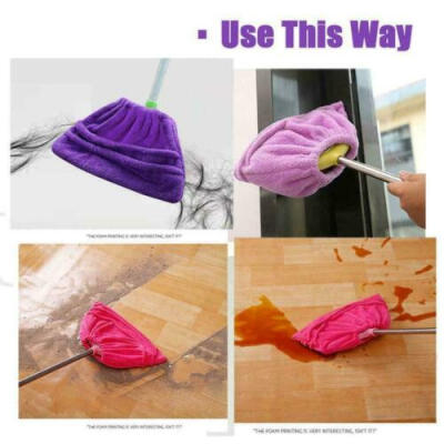 

Coral Velvet Broom Cover Cloth Absorbent Mop Home Cleaning Tool Reusable Cloth