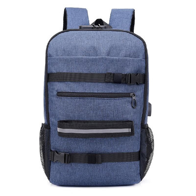 

Anti-theft Skateboard Backpack Laptop Backpack College Backpack Travel School Bag with Lock&USB Port