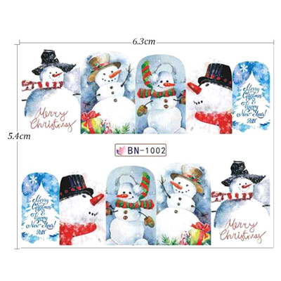 

〖Follure〗Christmas Snowflake 3D Nail Art Water Transfer Sticker Watermark Decals Party