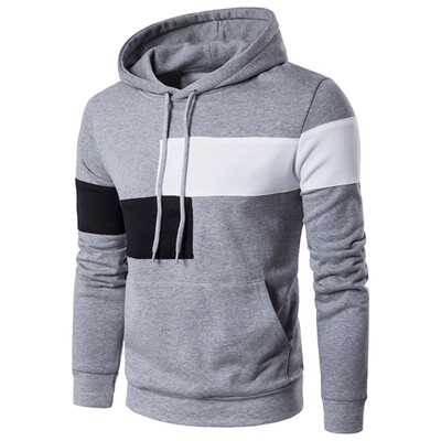 

Drawstring Color Block Panel Pullover Hoodie