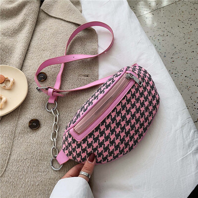 

Tailored Womens Fashion Purse Woven Linen Sport Waist Lovely Canvas Shoulder Chest Bag
