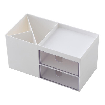 

Desktop Organizer Office Home Use Simple Stationery Container Student Pure Color Storage Case