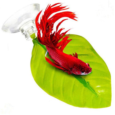 

Siaonvr Floating Bed Leaf Hammock Fighting Fish Aqarium Decoration
