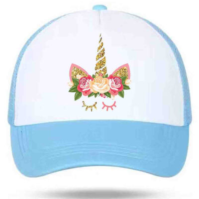 

Cute Unicorns Kids Girls Mesh Cap Trucker Hats Adjustable Baseball Cap