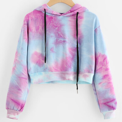 

Starmoon Womens Sexy Printed Long Sleeve Short Sweatshirt Hoodies Tops Blouse