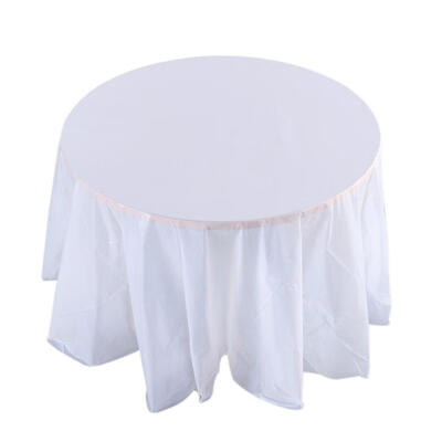 

84in Round Tablecloth Wedding Party Plastic Birthday Camp Dinner Tablecover