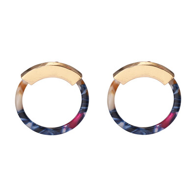 

JURAN Metal Round Circle Punk Trendy Stud Earrings Women Unique New Arrival Statement Geometric Earrings For Women Jewelry D2502