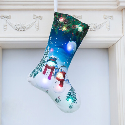 

Siaonvr Merry Christmas LED Hanging Gift Candy Large Socks Decoration