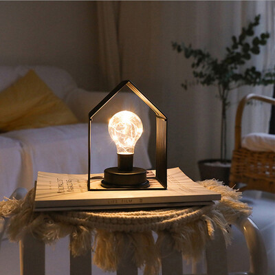 

Gobestart Nordic Style Creative Small House Lamp Black