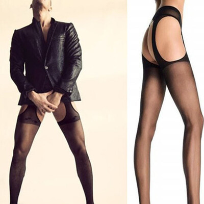 

Sexy Mens Lingerie Stockings See Through Thigh Socks Night Pantyhose Clubwear