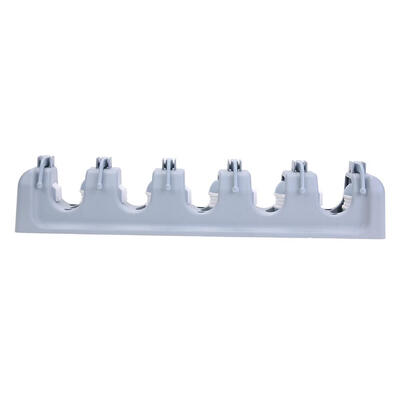 

ABS Plastic Mop Holder Broom Organizer 5 Slots 6 Hooks Wall Mounted