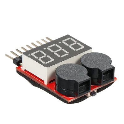 

1-8S LED Lipo Battery Voltage Tester Low Voltage Buzzer Alarm 2 in 1 Tester Checker
