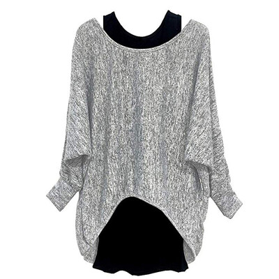 

Starmoon Womens Oversize Tops T-Shirt Pullover Pack of 2 Blouse Long Sleeve