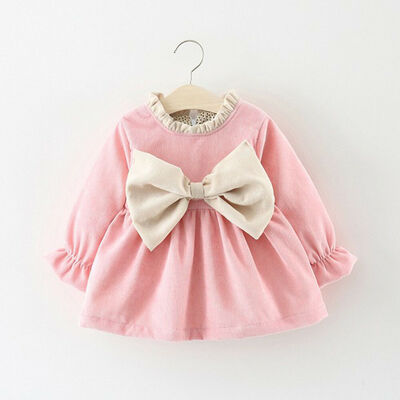 

Toddler Baby Girls Winter Long Sleeve Princess Dress Wedding Party Gown