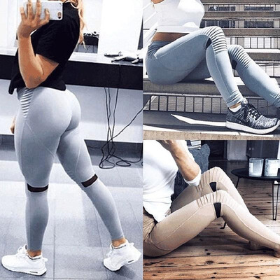 

Europe&the United States explosion models sell Yiwu Yi folds mesh yoga exercise fitness running leggings women pencil pants 50