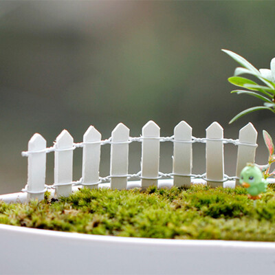 

Toponeto 2pc Wood Fence Palisade Miniature Garden Home Decoration Mini DIY Craft Micro