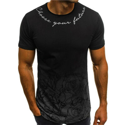 

Mens Gym Summer Slim Fit Casual Short Sleeve Muscle Tee Tops T-shirt Blouse