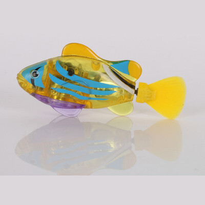 

Aquarium Decoration Fishing Plastic Toy Funny Swimming Robot Fish Electronic Lighting Battery Powered