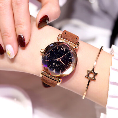 

Female Star Watch Fashion Waterproof Korean Edition Student Temperament Lady Atmospheric Quartz Watch