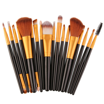 

Toponeto 18 pcs Makeup Brush Set tools Make-up Toiletry Kit Wool Make Up Brush Set BK