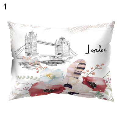 

Fresh Petunia Flower Letter Throw Pillow Case Cushion Cover Sofa Bedding Article