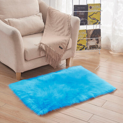 

Toponeto Soft Rug Chair Cover Artificial Sheepskin Wool Warm Hairy Carpet Seat Mats Rug