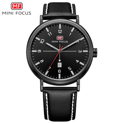 

MINI FOCUS Fox hot mens watch quartz watch simple business cross grain leather strap MF0019G