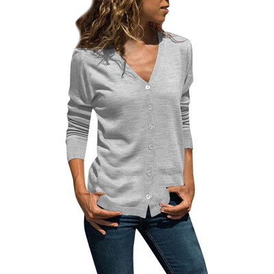 

Starmoon Women Casual Solid Button Up V-Neck Long Sleeve Pullover Shirt Top Blouse