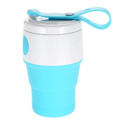 

395ML Collapsible Stretchy Expandable Coffee Cup Silicone Foldable Travel Water Bottle Outdoor Camping Sports Folding Cup