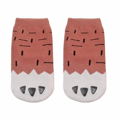 

Cute Baby Boy Girl Cartoon Cat Paw Print Socks Kids Cotton Soft Short Socks